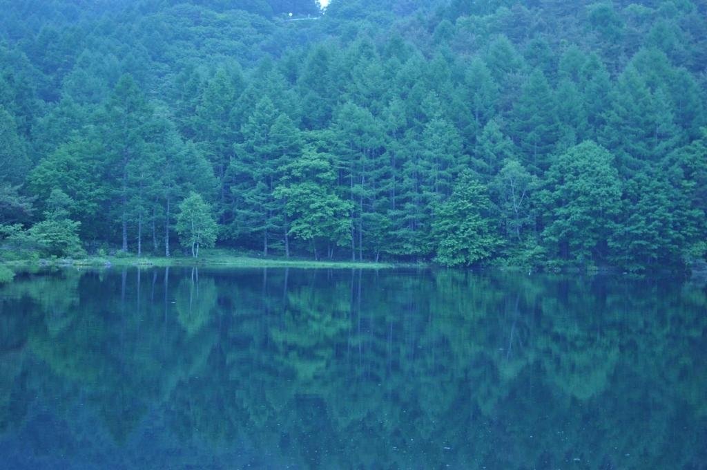 日本长野县的御射鹿池唯美图片_4