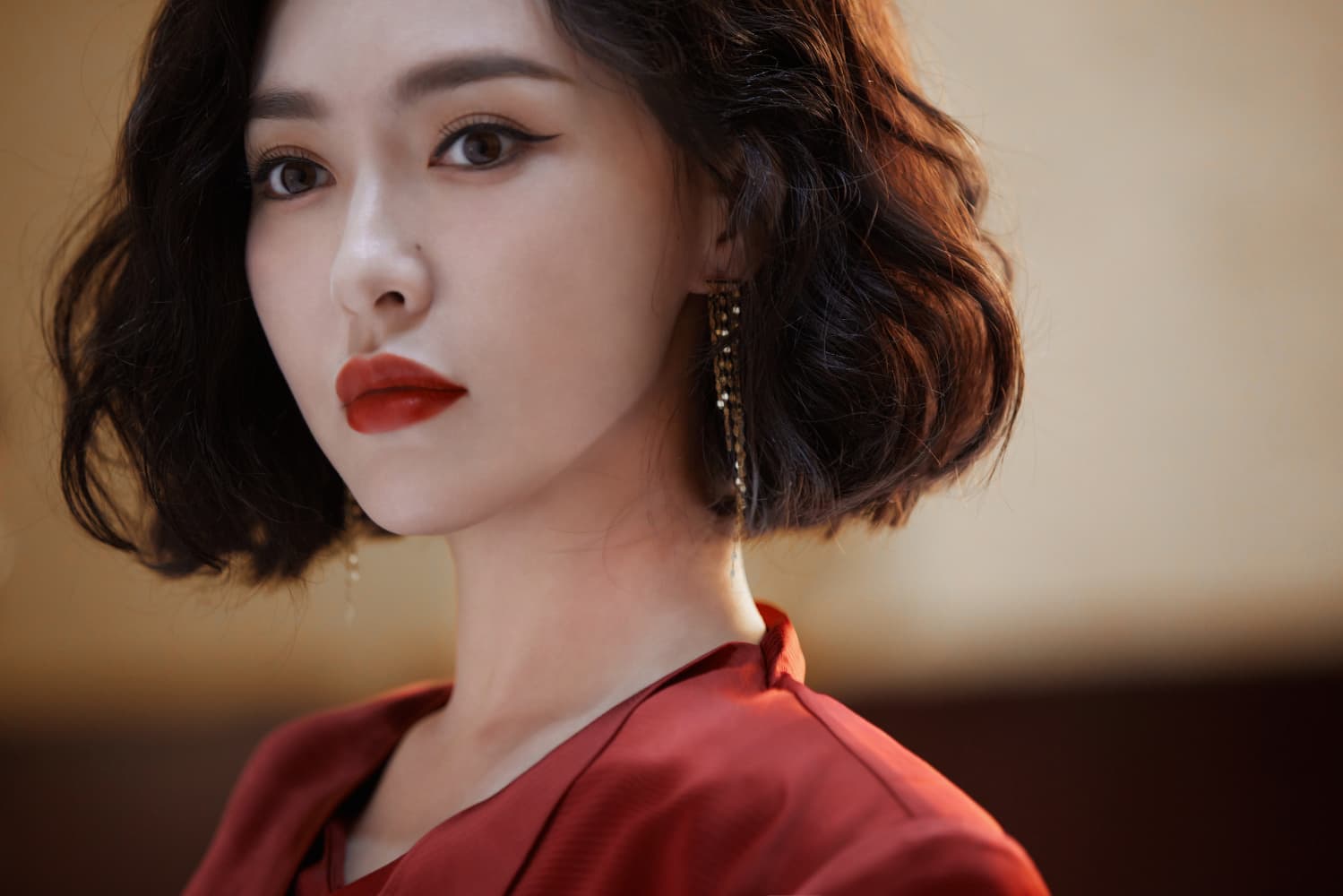 唐嫣王牌对王牌复古港风短发cos狂飙大嫂陈书婷图片_7