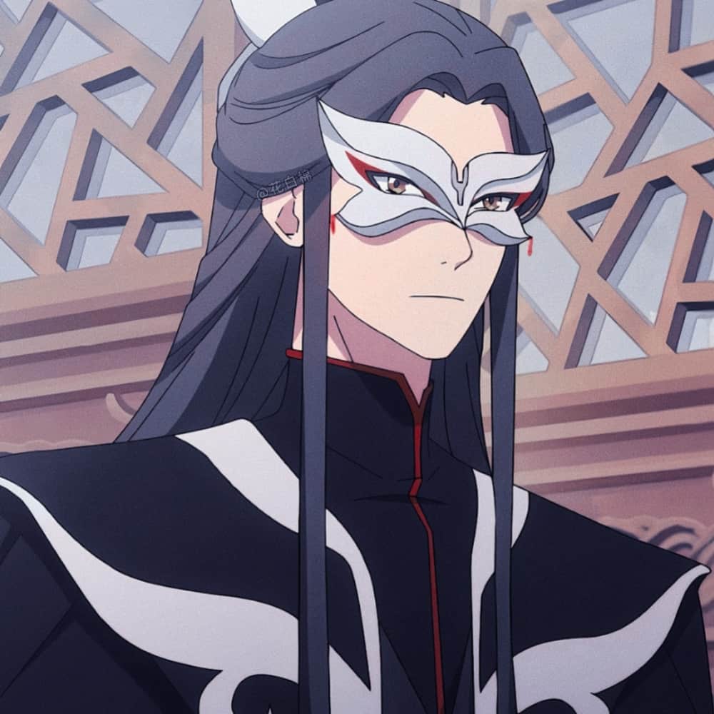 天官赐福 芳心囯师头像 眼罩面具动漫人物头像_3