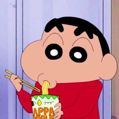 蜡笔小新吃饭吃东西可爱头像