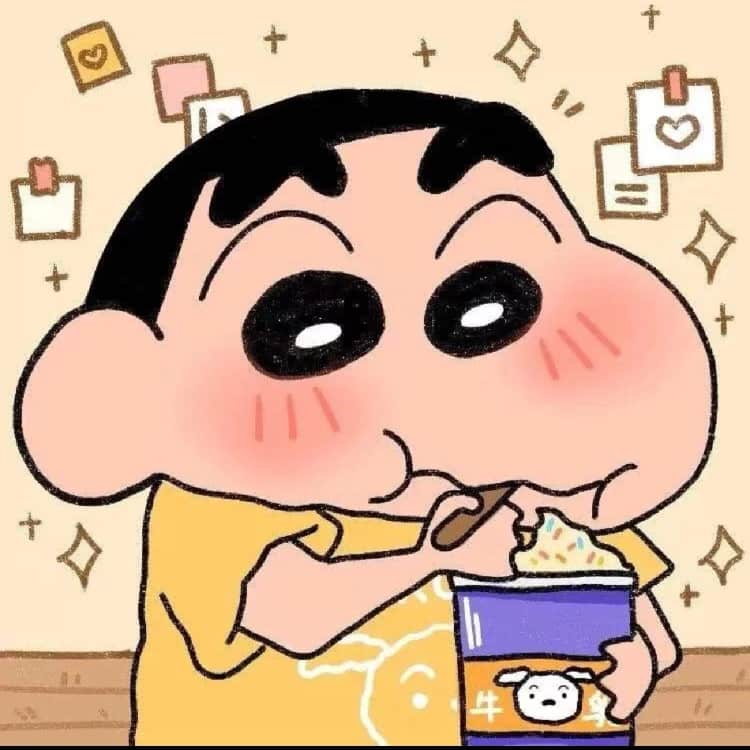 蜡笔小新吃饭吃东西可爱头像_12