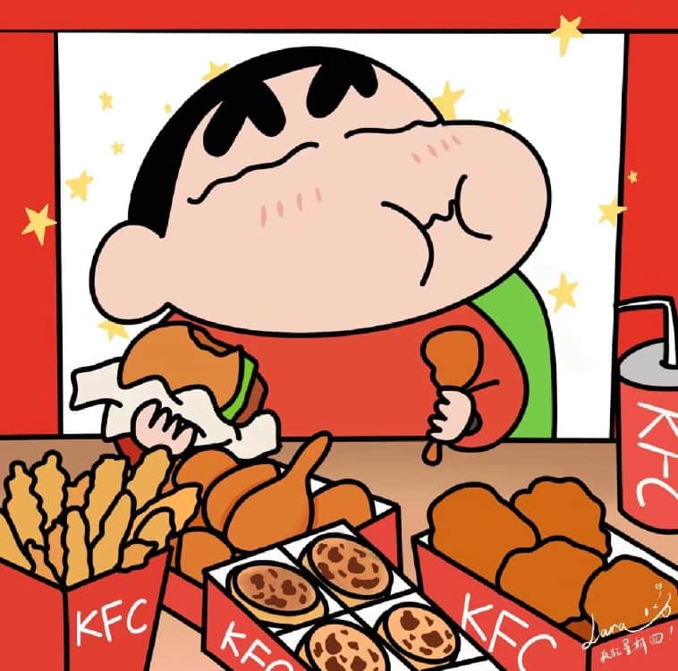 蜡笔小新吃饭吃东西可爱头像_13