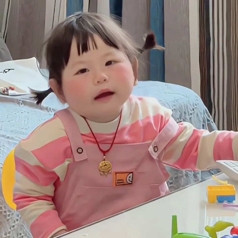 可爱萌娃瑶一瑶小肉包微信头像 肉嘟嘟的脸可爱头像_23