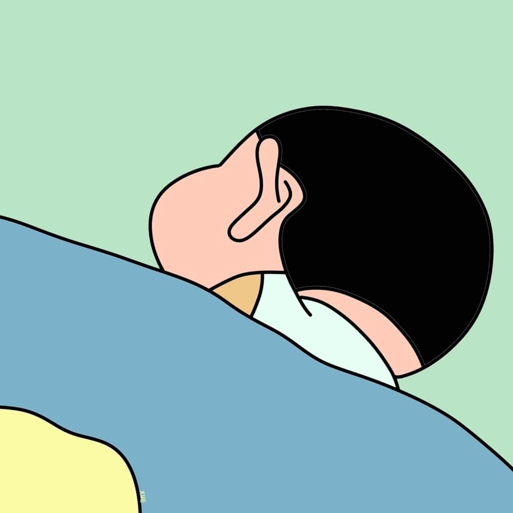 蜡笔小新躺着睡觉可爱动漫头像_1