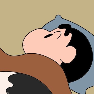 蜡笔小新躺着睡觉可爱动漫头像