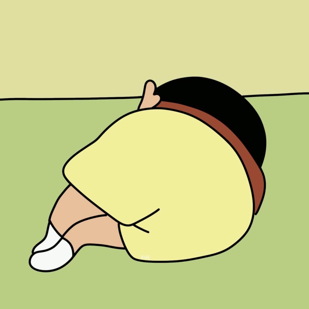 蜡笔小新躺着睡觉可爱动漫头像_7