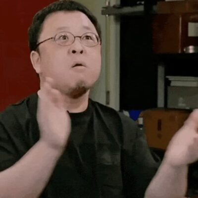 罗永浩模仿拍马屁鼓掌gif动态图表情包