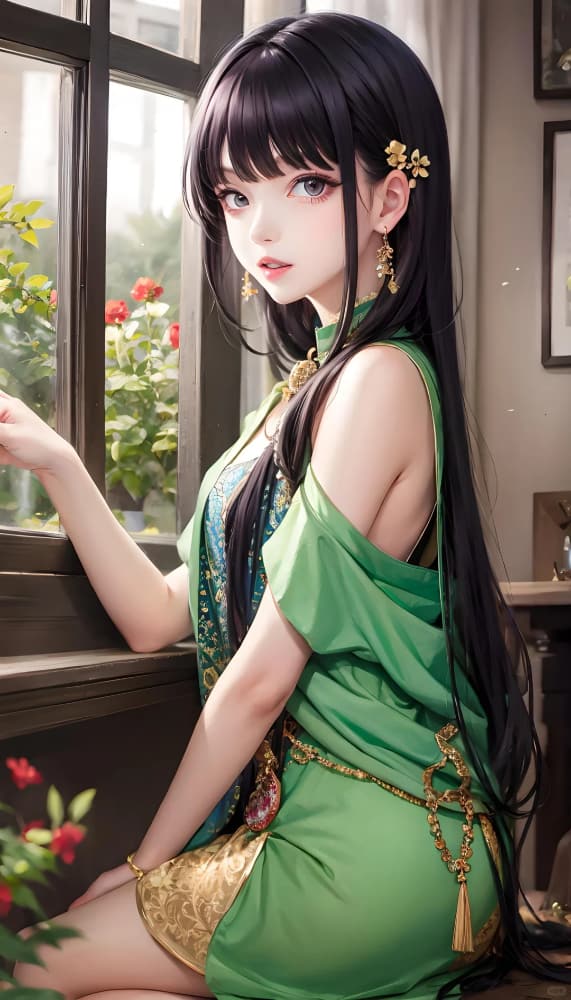 AI绘制二次元清纯少女，二次元正能量图片_1