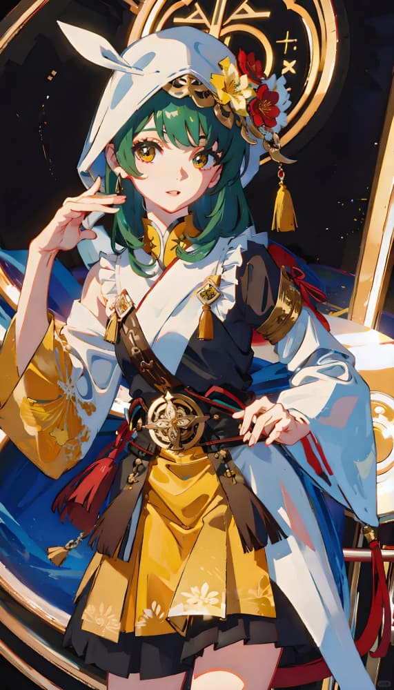AI绘制二次元清纯少女，二次元正能量图片_3