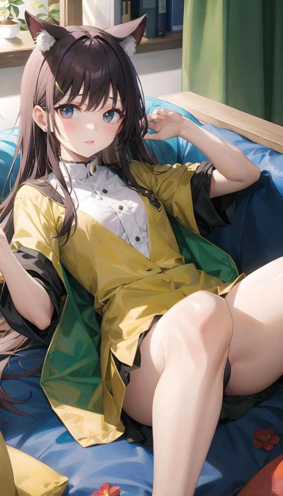 AI绘制二次元清纯少女，二次元正能量图片_4