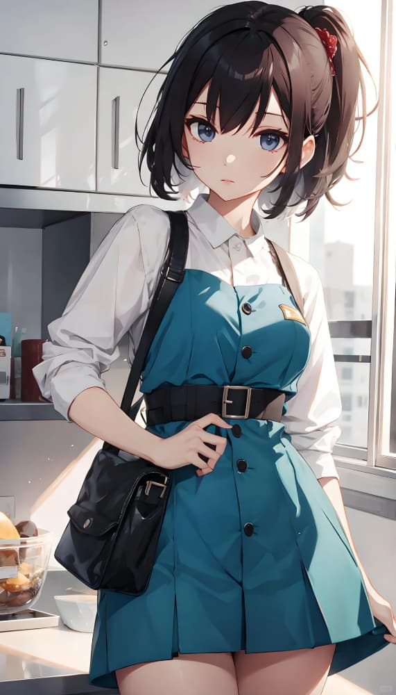 AI绘制二次元清纯少女，二次元正能量图片_6