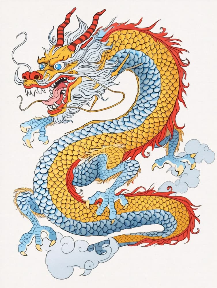 传统中国龙二次元龙的图片_2