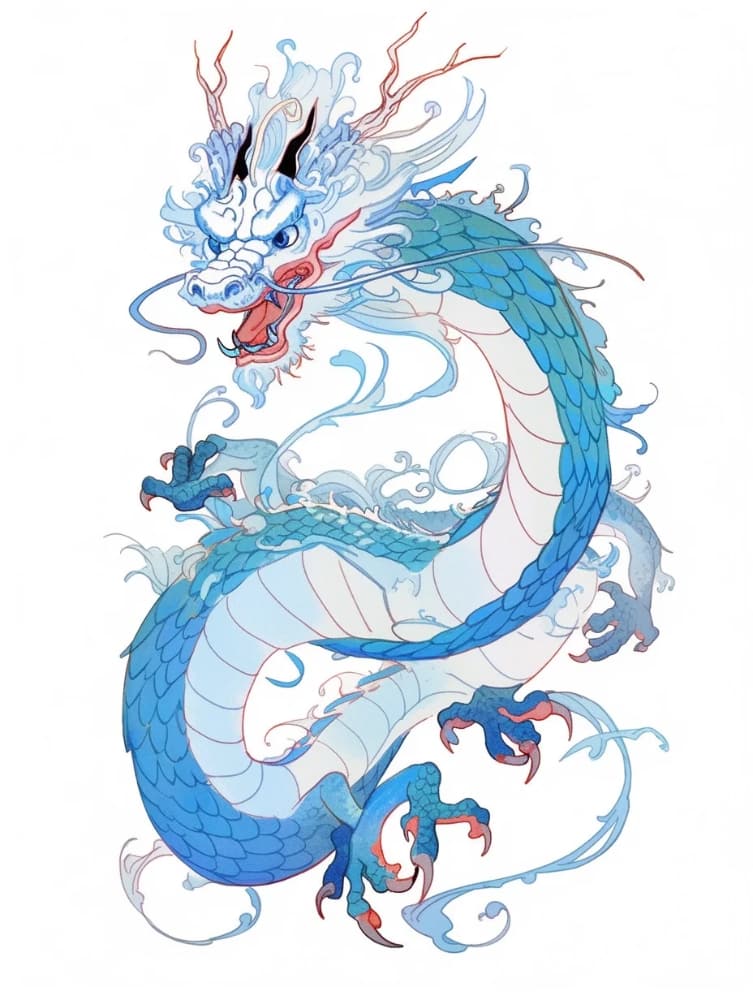 传统中国龙二次元龙的图片_3