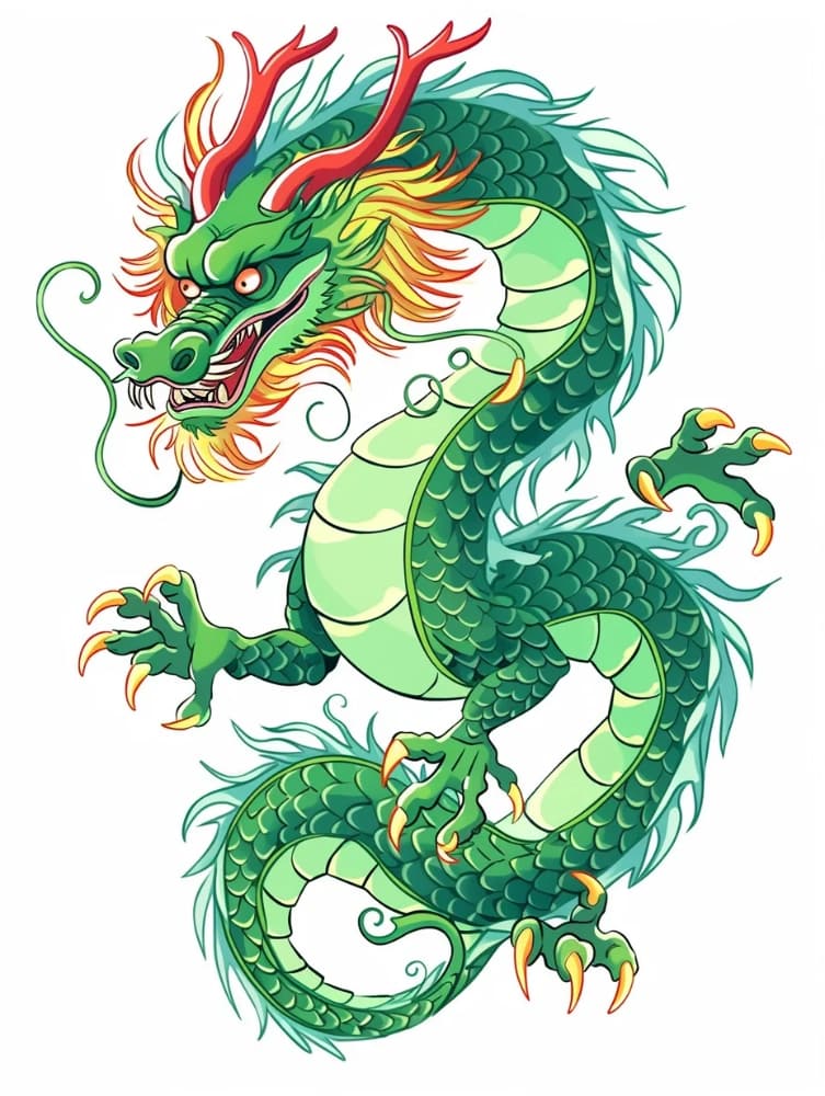 传统中国龙二次元龙的图片_5