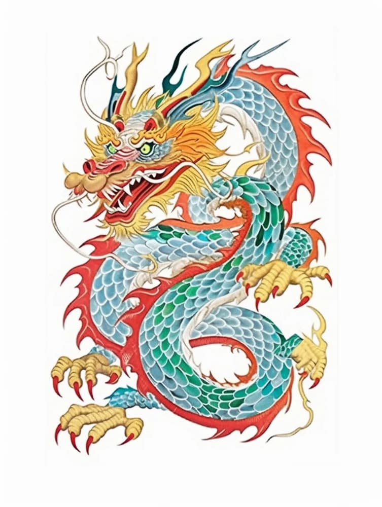 传统中国龙二次元龙的图片_6