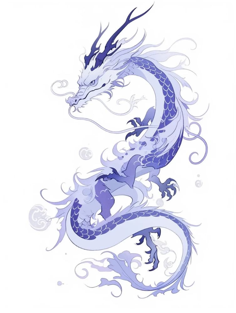 传统中国龙二次元龙的图片_7