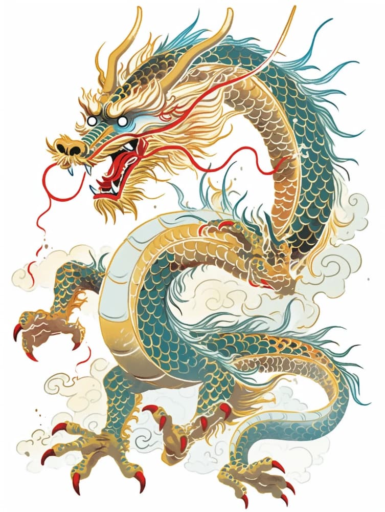 传统中国龙二次元龙的图片_9