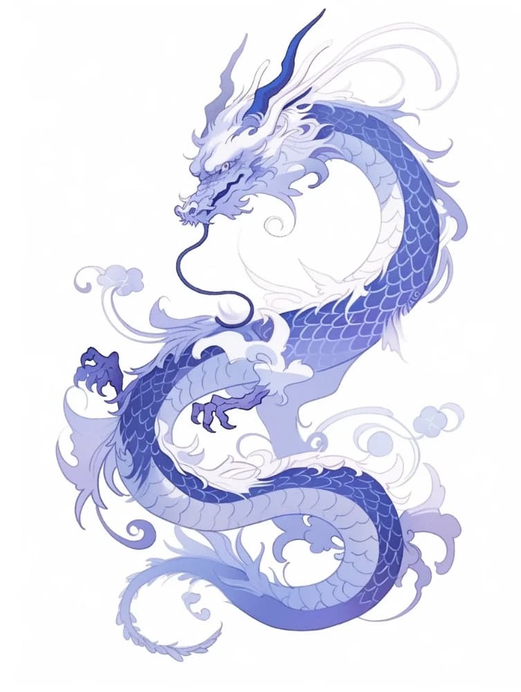 传统中国龙二次元龙的图片_10