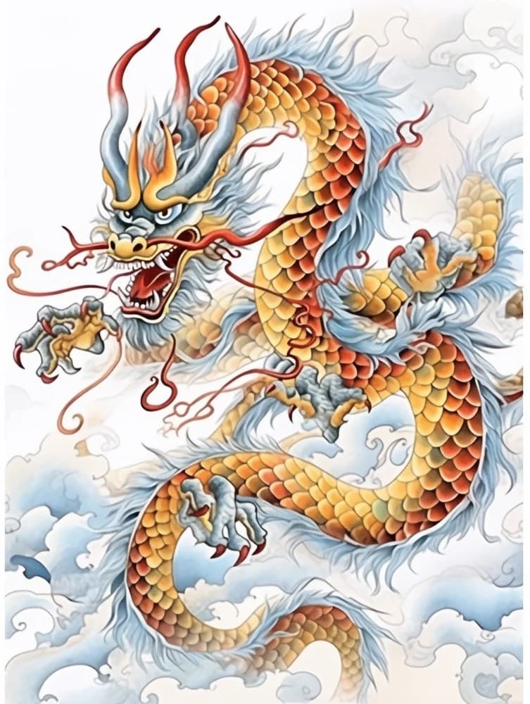传统中国龙二次元龙的图片_11