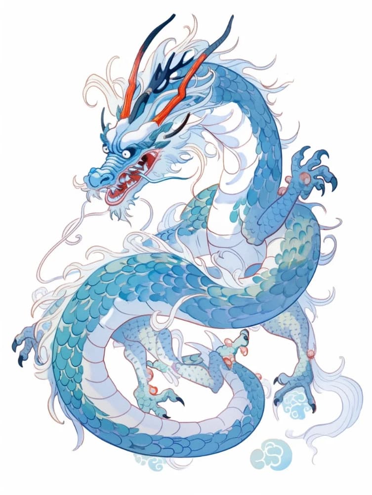 传统中国龙二次元龙的图片_13