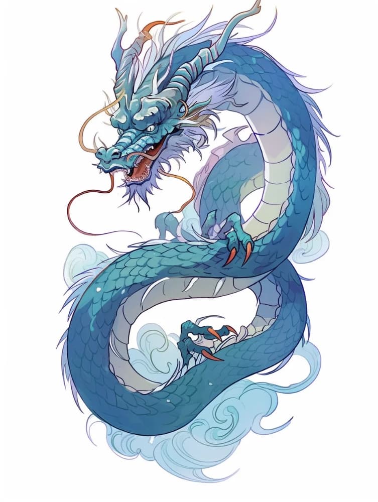 传统中国龙二次元龙的图片_14