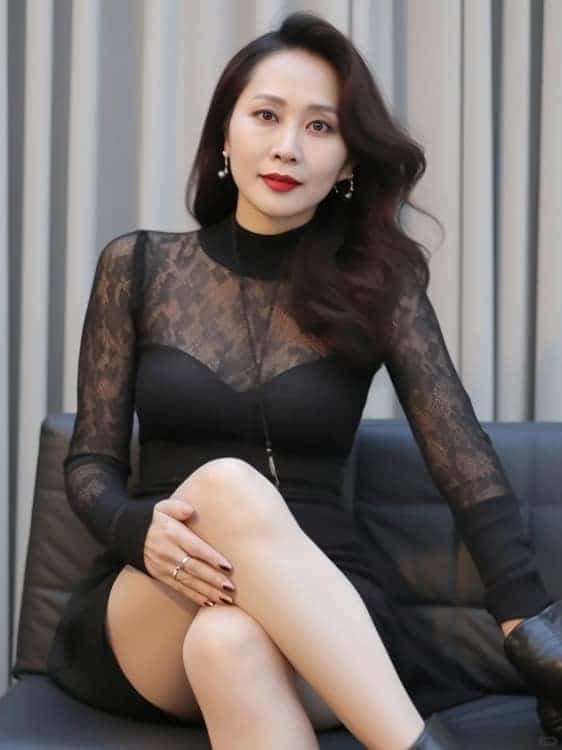 性感姐姐四十岁女人微信头像 有女人味的AI熟女头像_10
