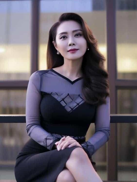 性感姐姐四十岁女人微信头像 有女人味的AI熟女头像_13