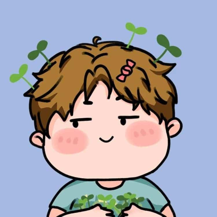 很明显的一左一右可爱卡通情侣头像_6