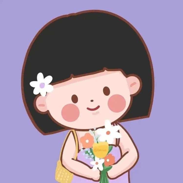 很明显的一左一右可爱卡通情侣头像_10