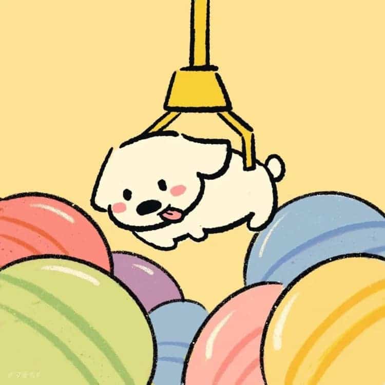 很明显的一左一右可爱卡通情侣头像_13