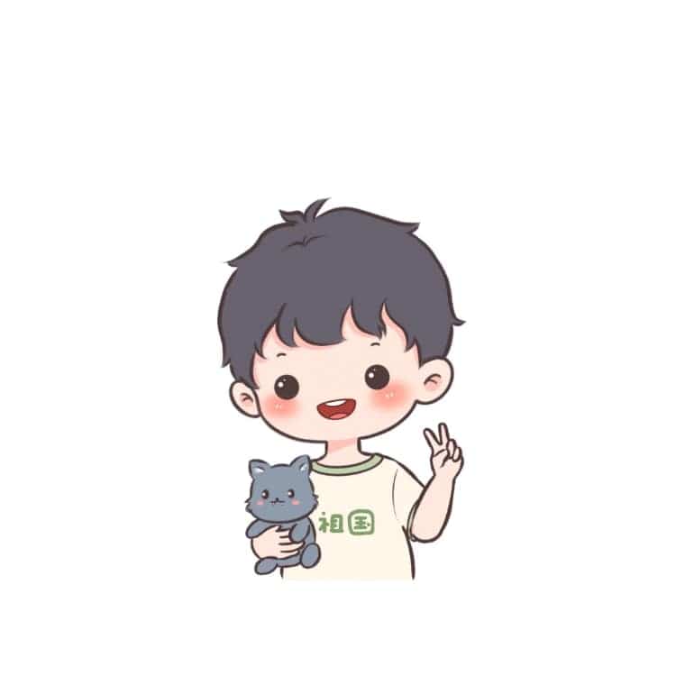 很明显的一左一右可爱卡通情侣头像_20