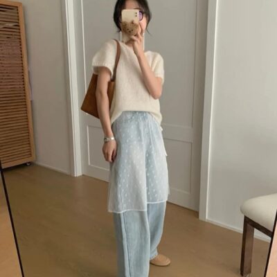 2024春季爆款单品蕾丝裙帘穿搭