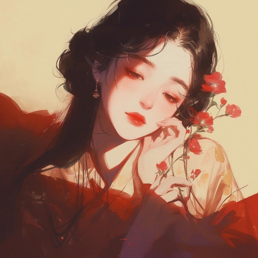 仙气阴郁清冷女子古风头像图片_3