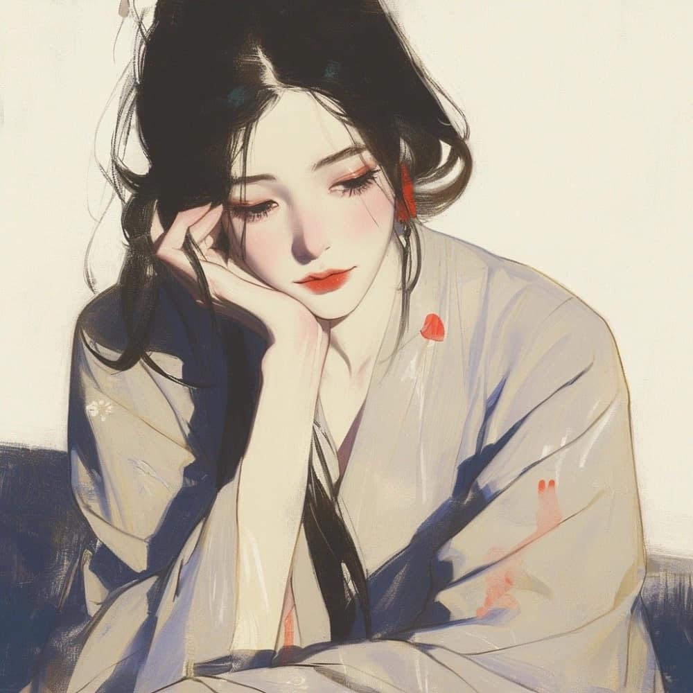 仙气阴郁清冷女子古风头像图片_5