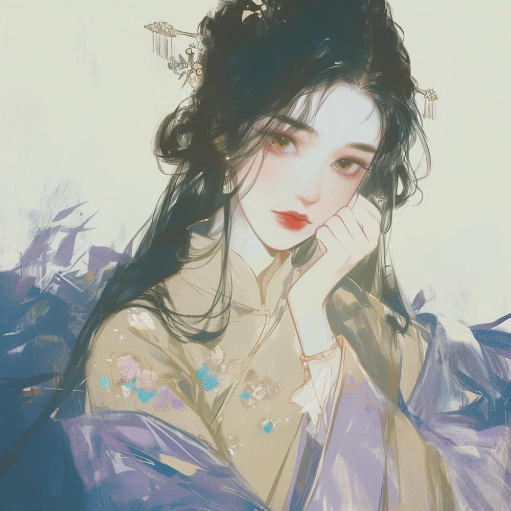仙气阴郁清冷女子古风头像图片_11