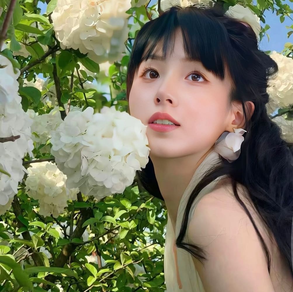 可爱的绿色系女生真人头像图片_5