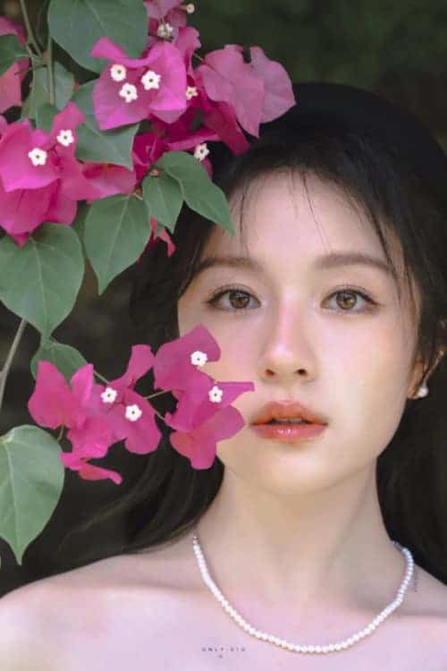 黑色长发李兰迪邻家姐姐氛围感微信头像_15