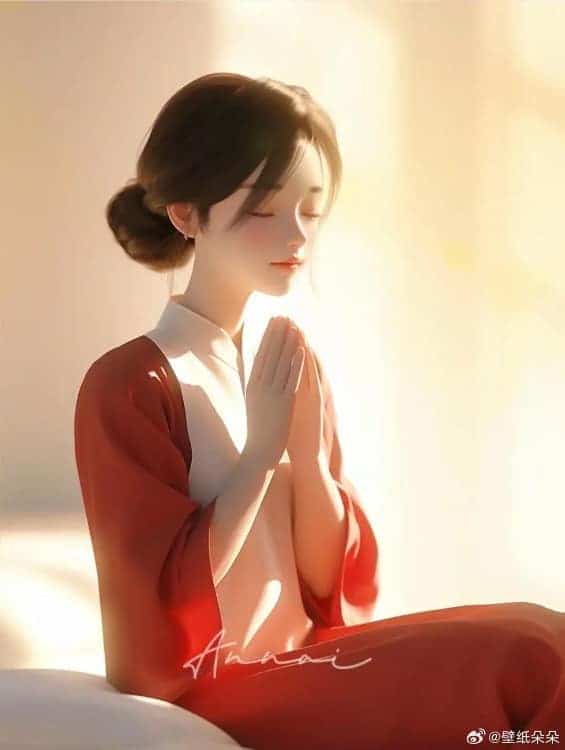三四十岁女人清心寡欲AI佛系女生头像_2