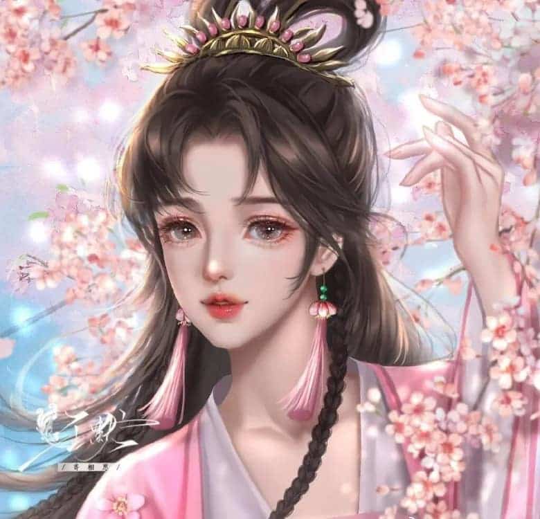 叶罗丽王默穿古装的动漫古风女生头像_2