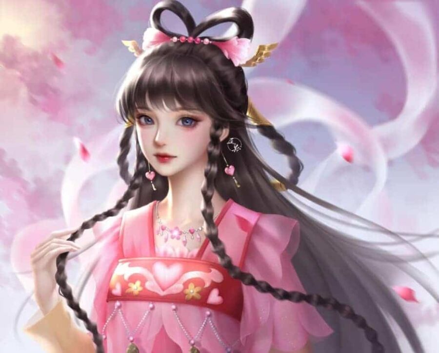 叶罗丽王默穿古装的动漫古风女生头像_7