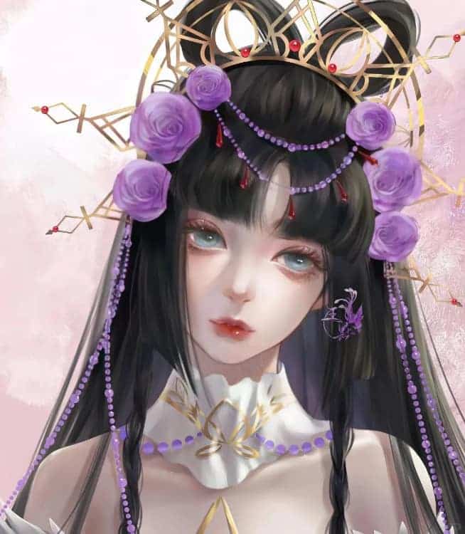 叶罗丽王默穿古装的动漫古风女生头像_14