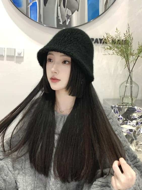 很火的公主切发型真人女生头像_16