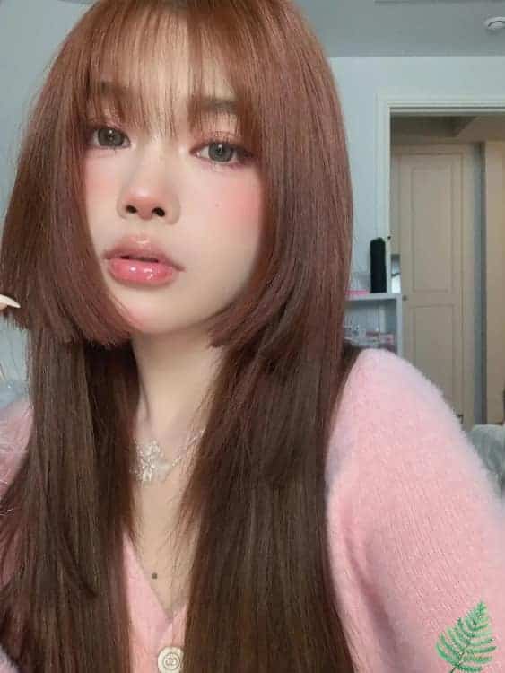 很火的公主切发型真人女生头像_26