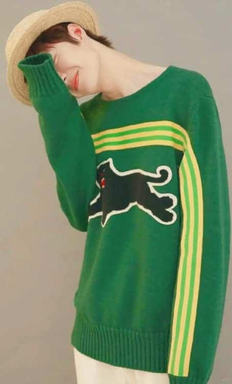 帅哥王一博绿色系衣服高清图片_7