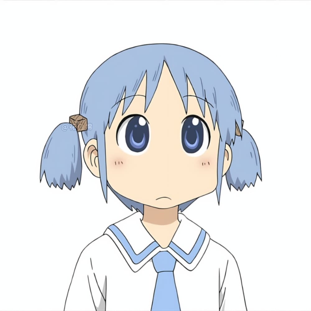 动漫《日常》长野原美绪呆萌可爱搞怪吃惊头像_2