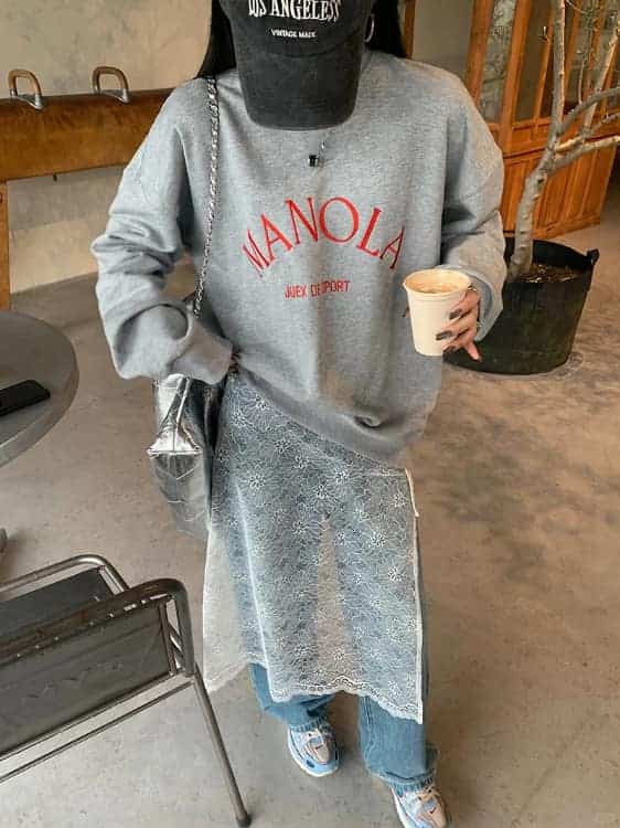 女生牛仔裤蕾丝屁帘遮臀部穿搭真人效果图_17