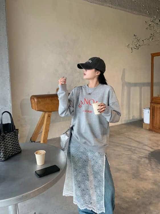 女生牛仔裤蕾丝屁帘遮臀部穿搭真人效果图_18