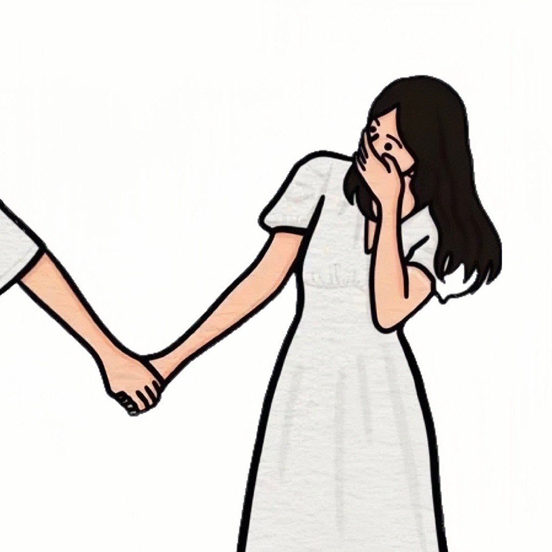 简单线条简洁风卡通男女情侣头像_8