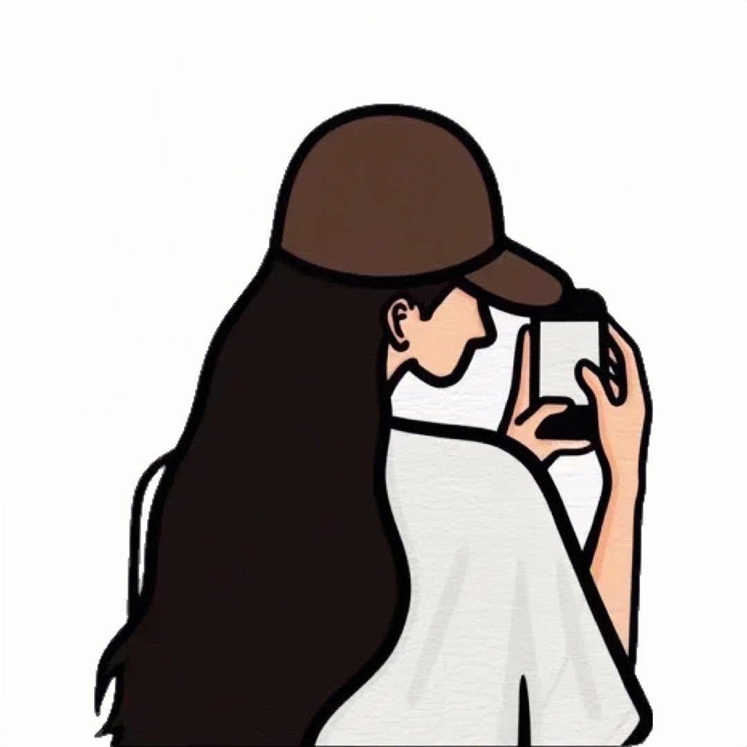 简单线条简洁风卡通男女情侣头像_13