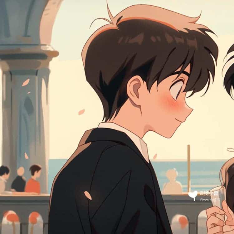 AI旧漫婚纱系列结婚情侣头像 一人一张情头_17